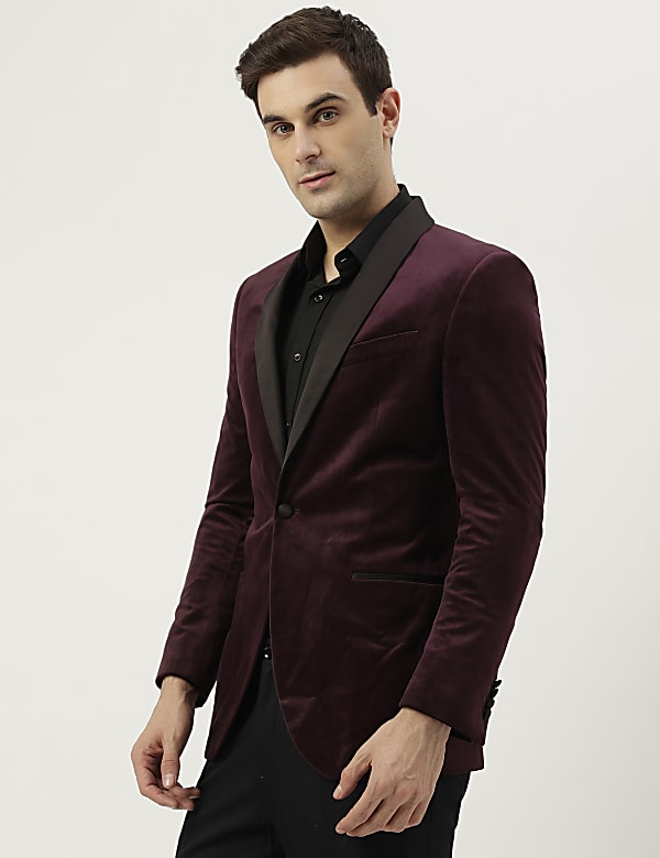 Shawl Lapel Neck Jacket