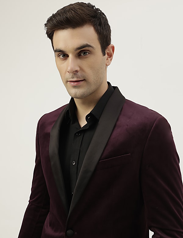 Shawl Lapel Neck Jacket