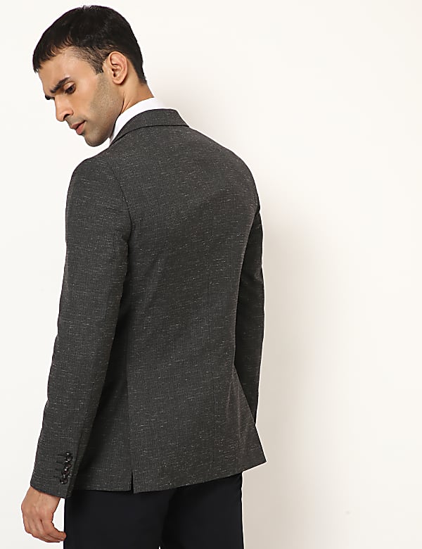 Self Design Slim Fit Blazer