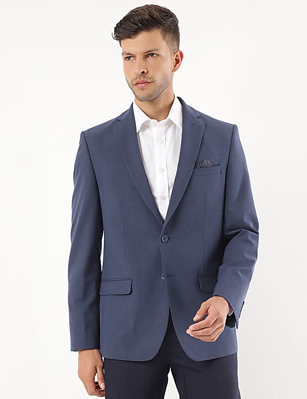 Plain Lapel Collar Blazer