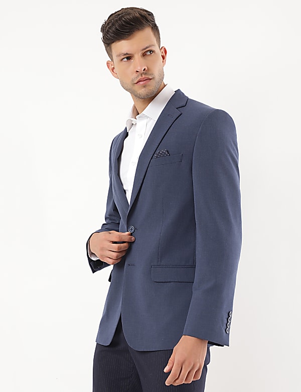 Plain Lapel Collar Blazer