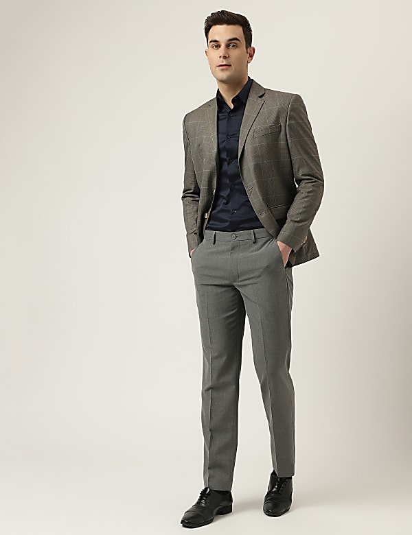 Regular Fit Plaid Check Blazer