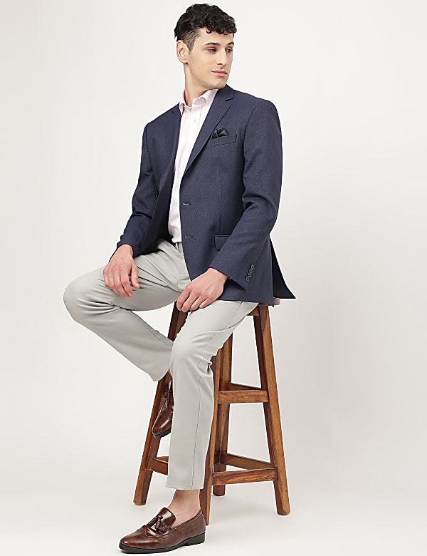 Stripes Notched Lapel Blazer