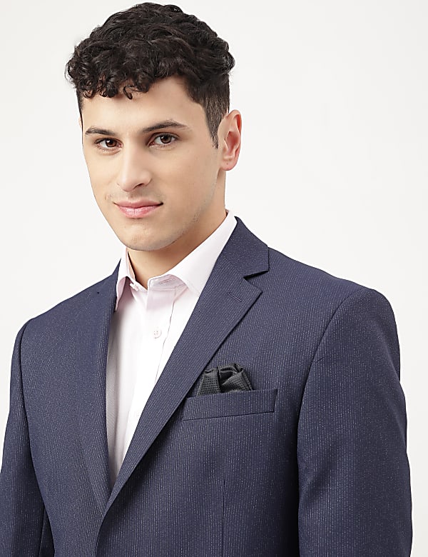 Stripes Notched Lapel Blazer