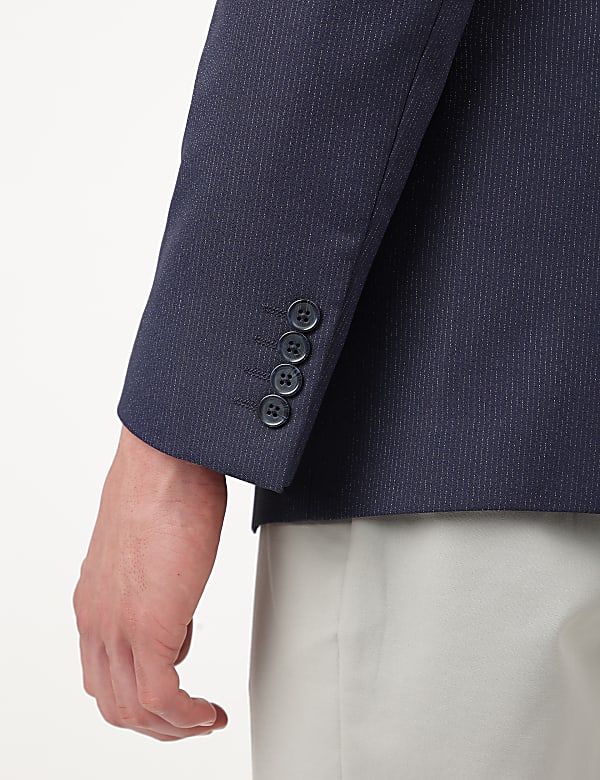 Stripes Notched Lapel Blazer