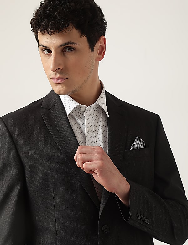 Striped Lapel Collar Blazer
