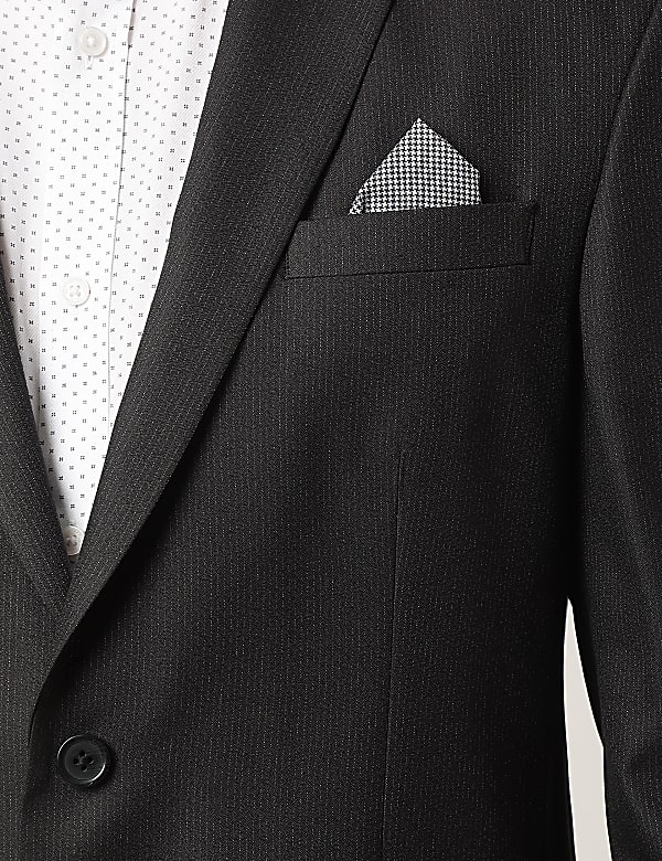 Striped Lapel Collar Blazer