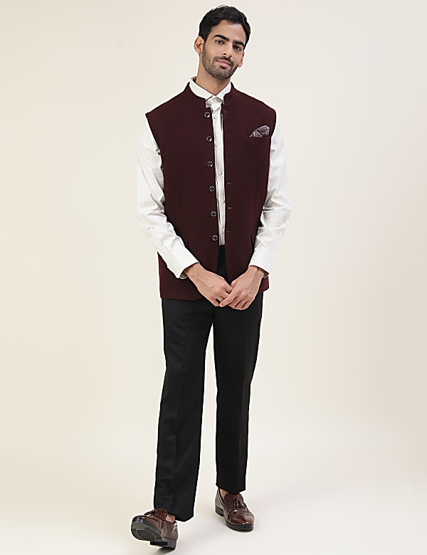 Premium Wool Rich Tailored Fit Waistcoat