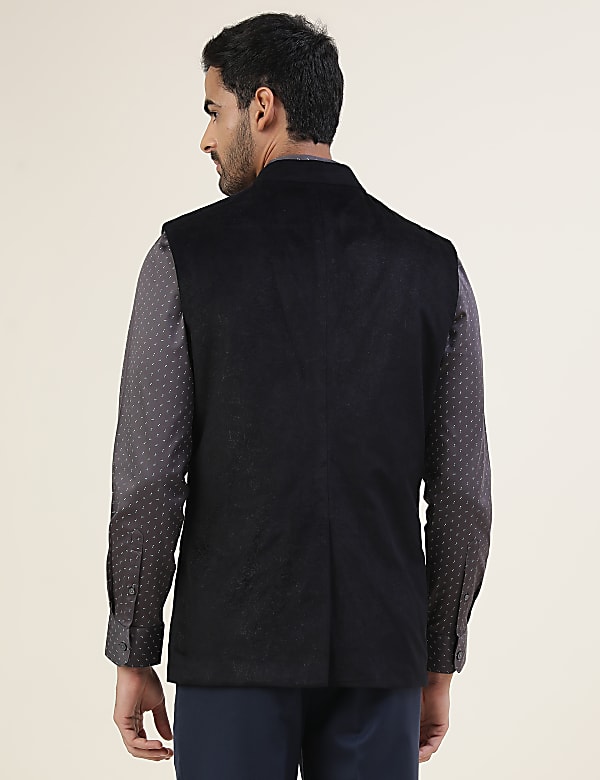 Premium Embossed Sateen Tailored Fit Waistcoat