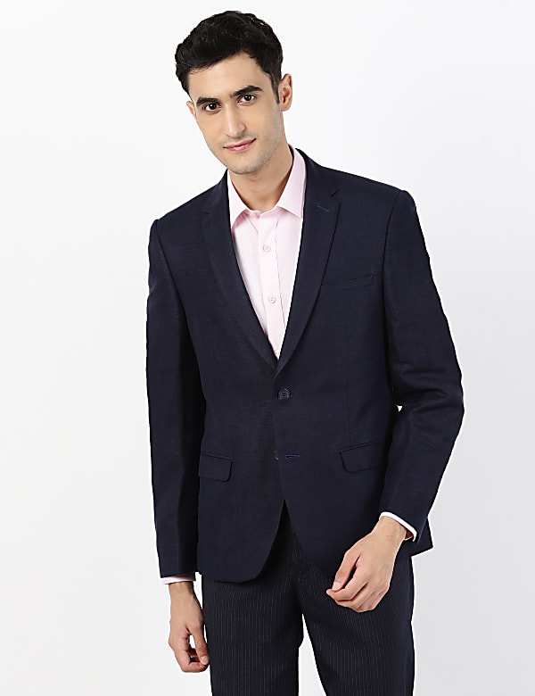 Linen Viscose Solid Jacket