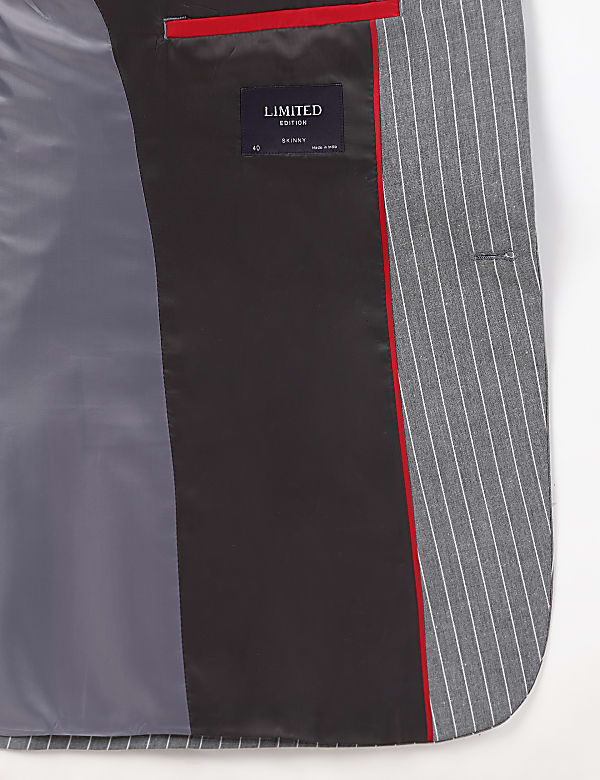 PV Linen Grey Pinstripes Jacket