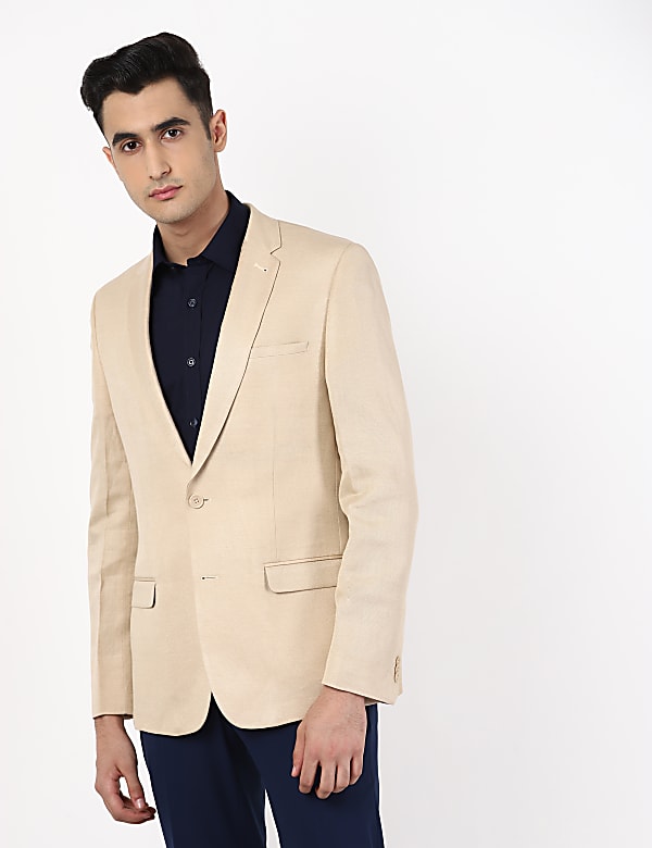 Linen Viscose Solid Jacket