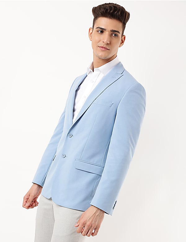 Plain Lapel Collar Blazer