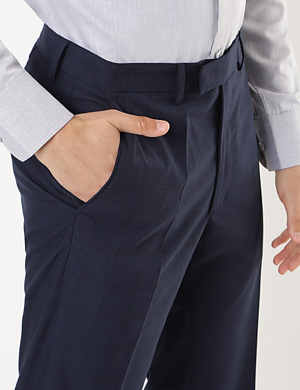 Regular Fit Checked Trousers