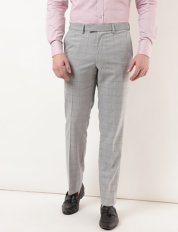 Regular Fit Checked Trousers