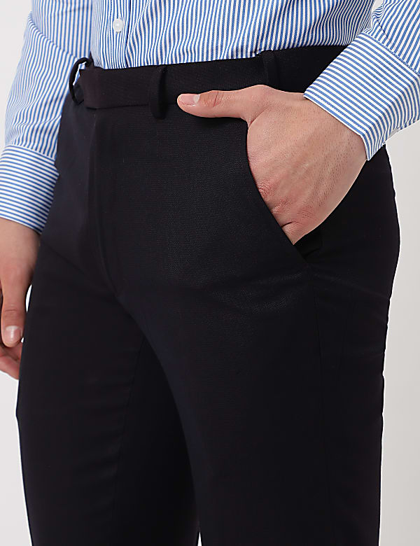 Textured Slim Fit Trouser