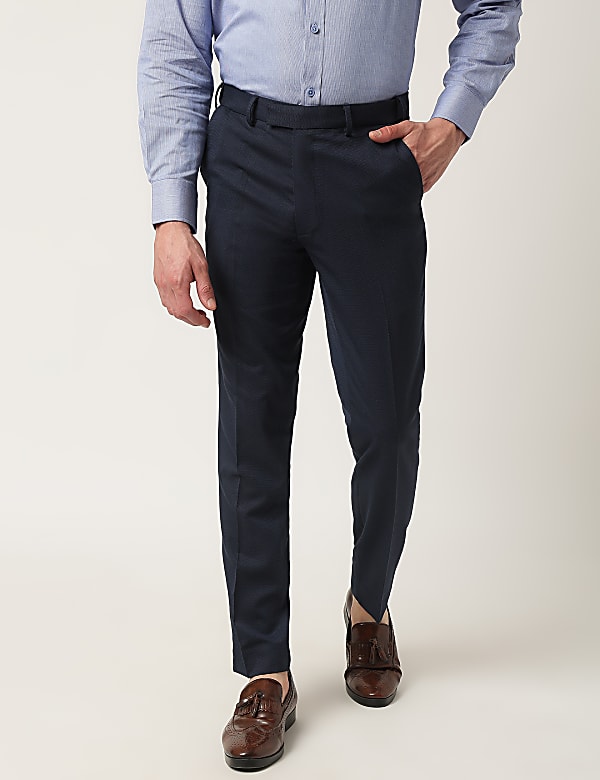 Textured Slim Fit Trouser
