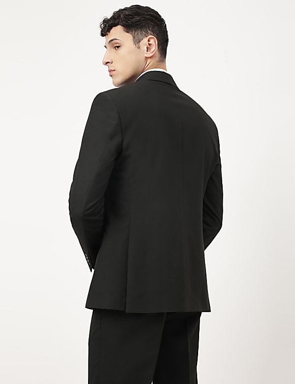 Textured Lapel Collar Blazer