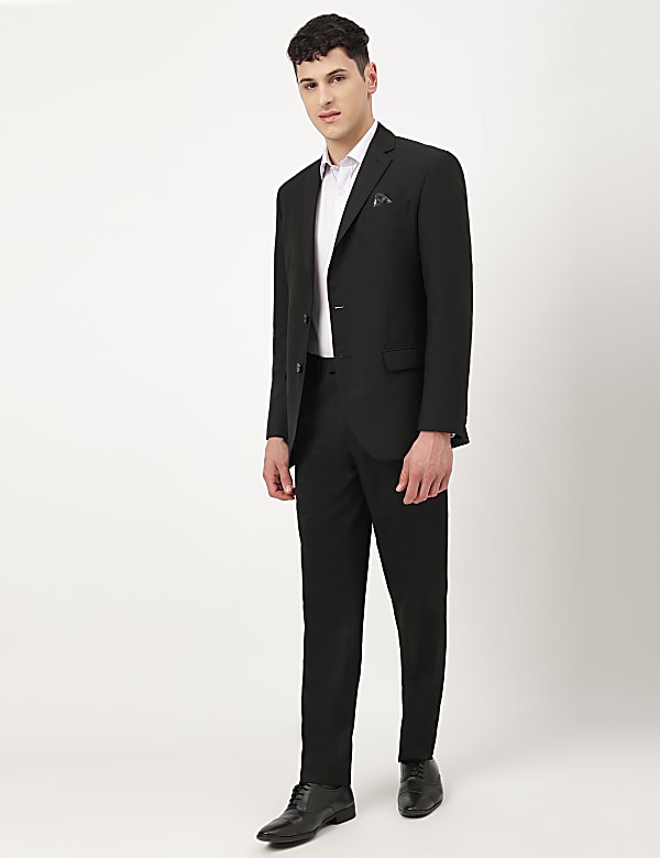 Textured Lapel Collar Blazer