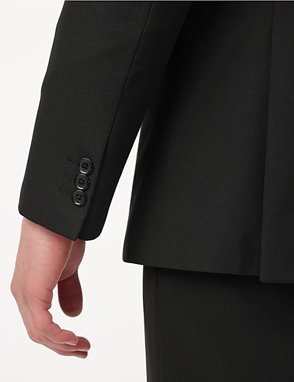 Textured Lapel Collar Blazer