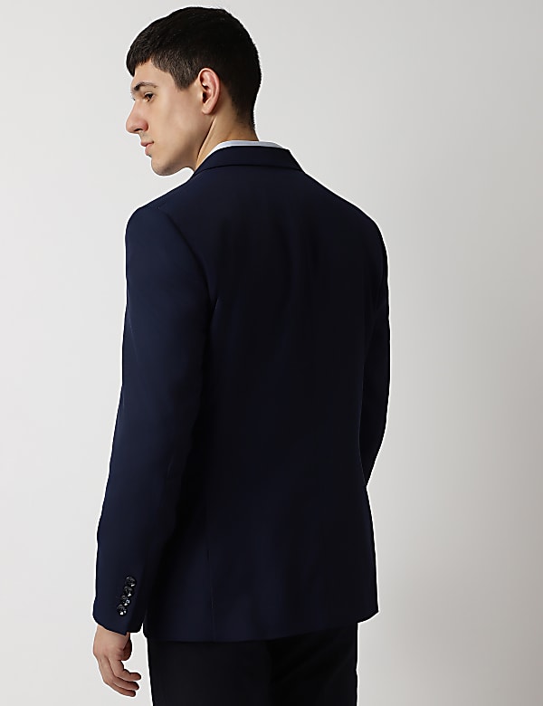 Tailored Fit Plain Peaked Lapel Blazer