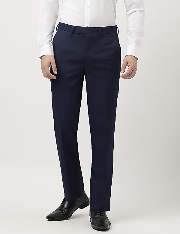 Tailored Fit Solid Trousers