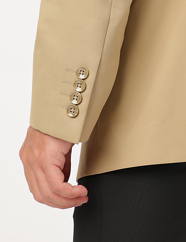 Plain Notch Lapel Single Breasted Blazer