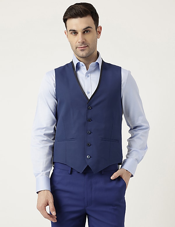 Solid Buttoned Waistcoat