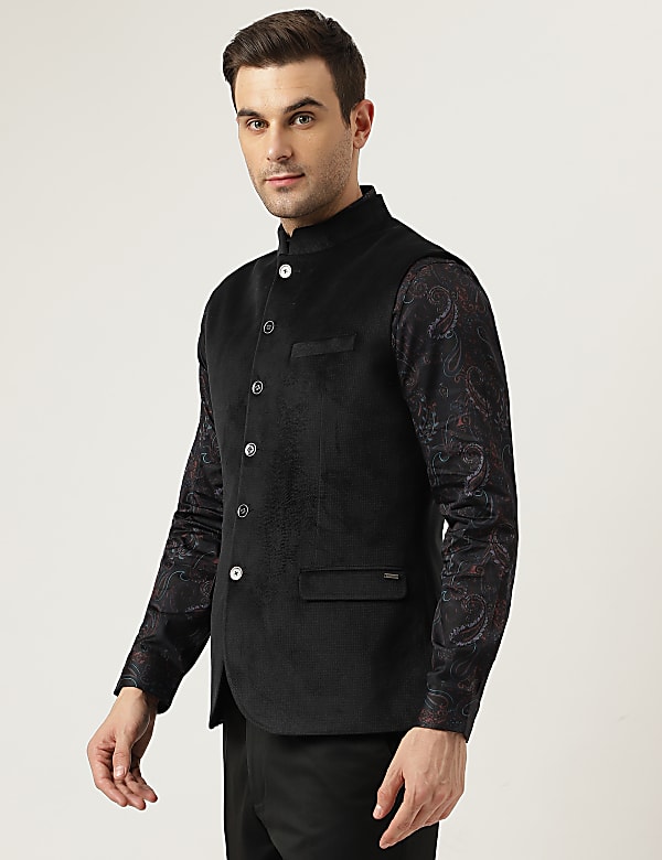 Black velvet waistcoat sale