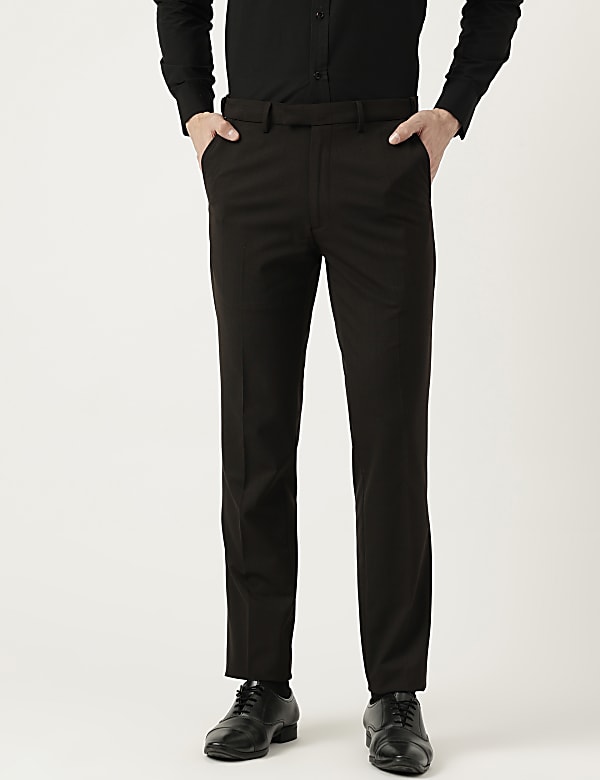 Slim Fit Checked Trousers