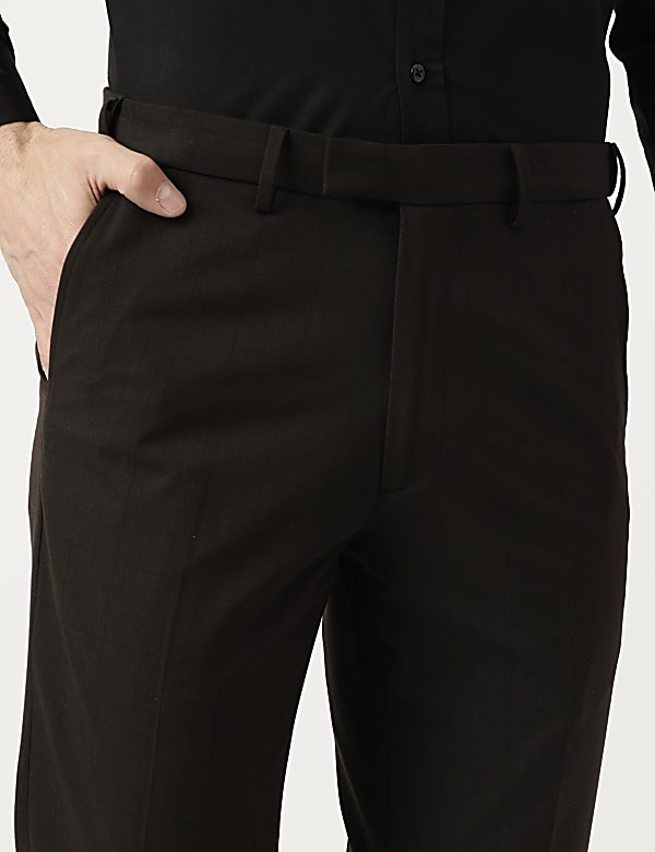 Slim Fit Checked Trousers
