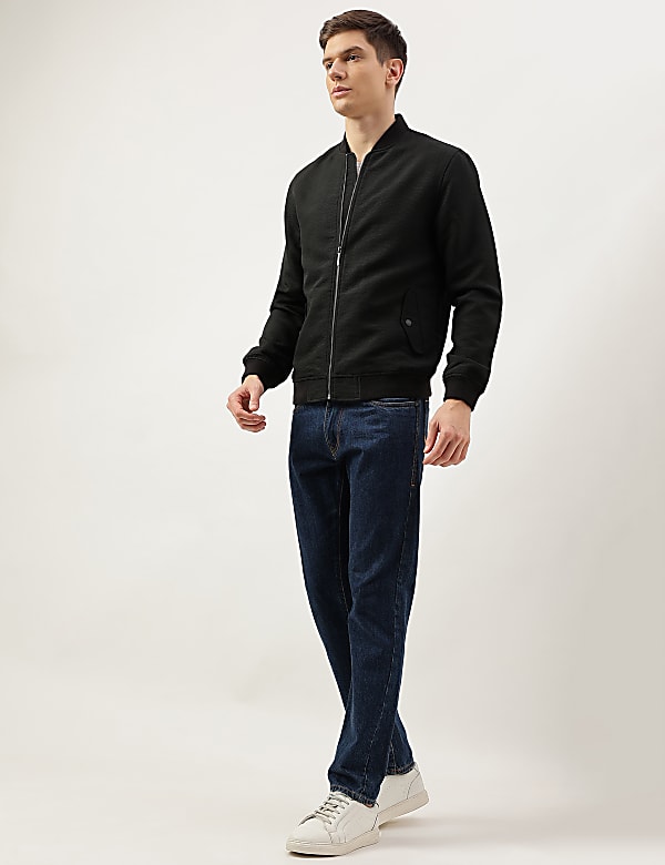 Buy Textured Slim Fit Bomber Jacket at Marks Spencer