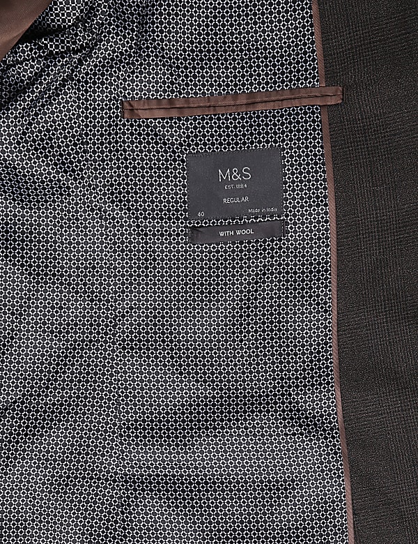Checks Lapel Collar Blazer