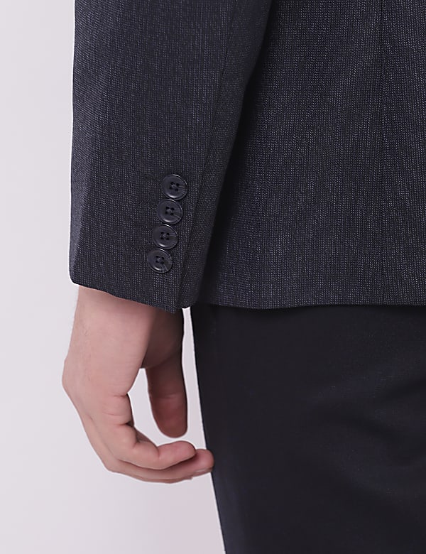 Self Design Lapel Collar Blazer