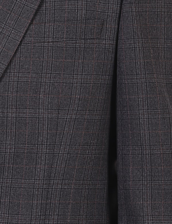 Checks Lapel Collar Blazer