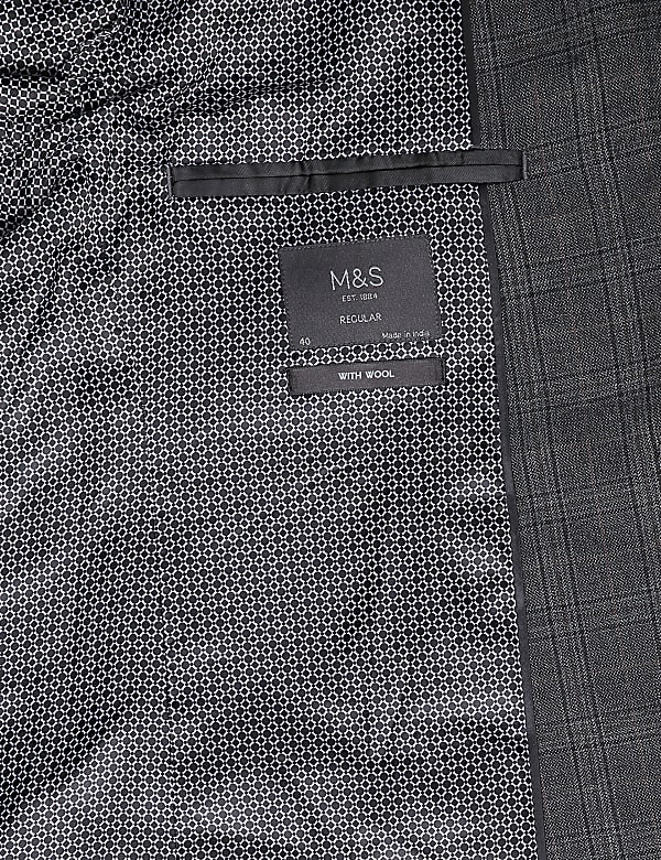 Checks Lapel Collar Blazer