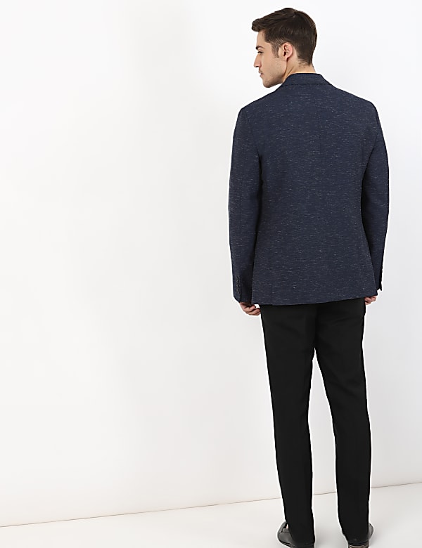 Self Design Lapel Collar Blazer
