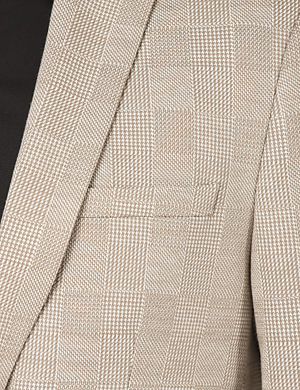 Check Jersey Blazer
