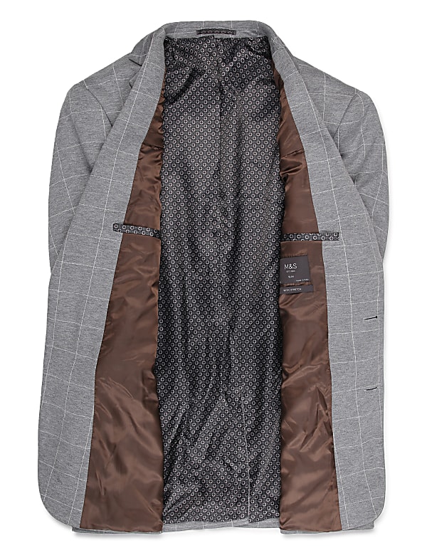 Checks Lapel Collar Blazer