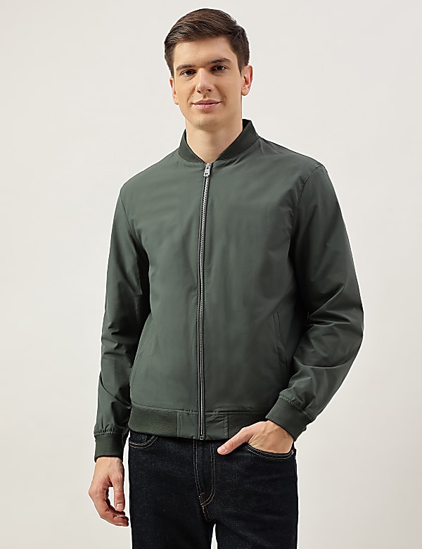 Plain Band Collar Jacket