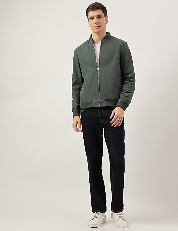 Plain Band Collar Jacket