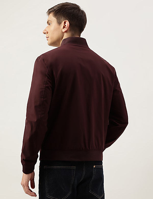 Plain Band Collar Jacket