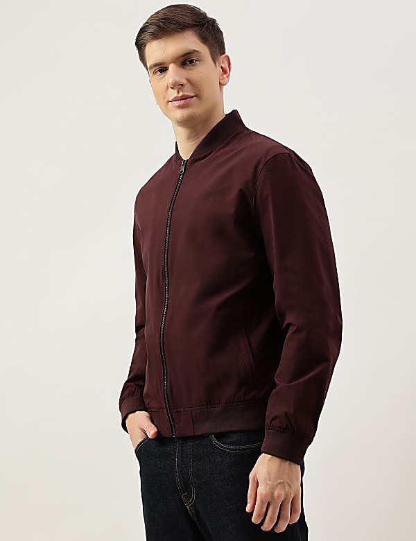 Plain Band Collar Jacket