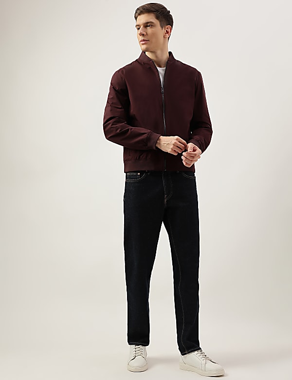 Plain Band Collar Jacket