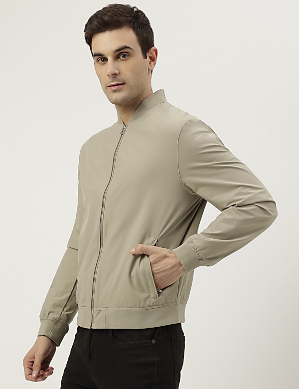 Plain Band Collar Jacket