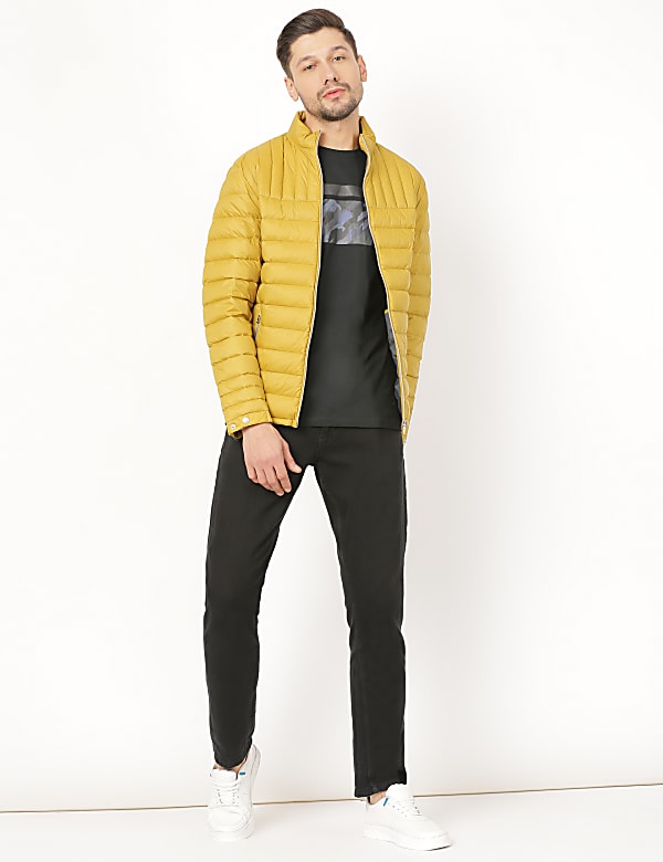 Veste molletonn&eacute;e, garnie de plumes et de duvet - CH