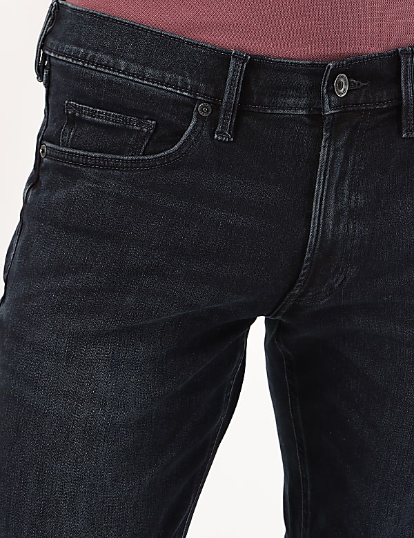 Cotton Mix Plain Slim Fit Jeans