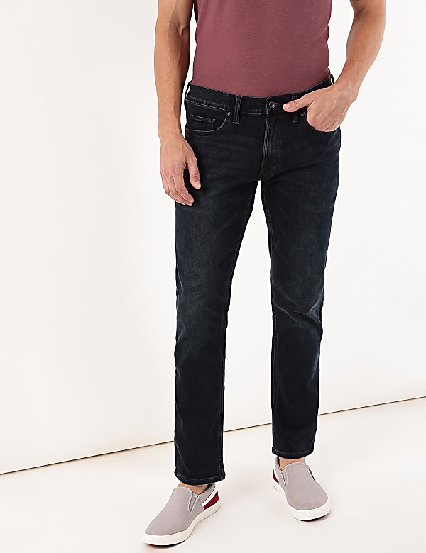 Cotton Mix Plain Slim Fit Jeans