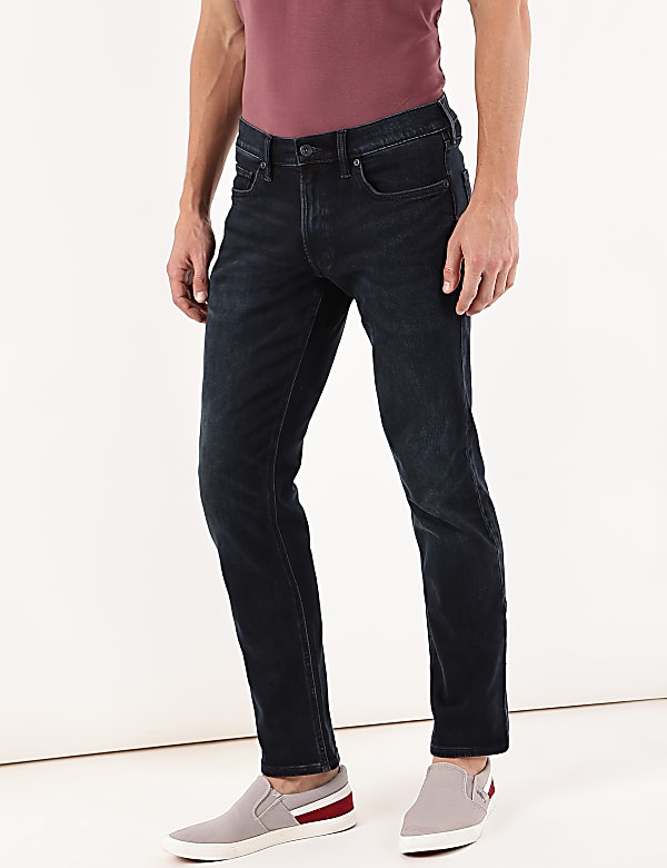 Cotton Mix Plain Slim Fit Jeans