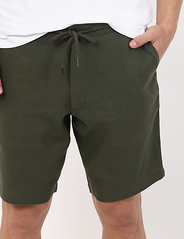Linen Blend Regular Fit Short